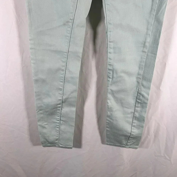 Free People Jeans Women's 24 Light Green Denim Low Rise Cotton Blend Pockets - Picture 3 of 11